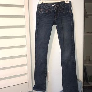 True religion size 24 blue wash low rise jeans